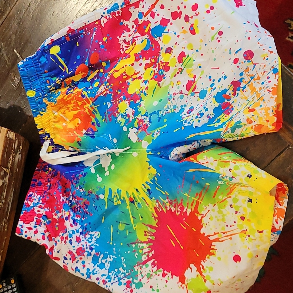 GUC Paint Splattered Swim Trunks 12T